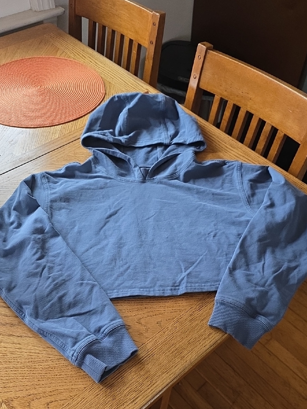 lululemon athletica Dusty Blue Cropped Hoodie